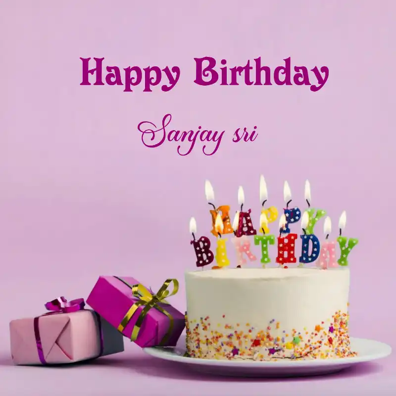 Happy Birthday Sanjay sri Cake Gifts Card